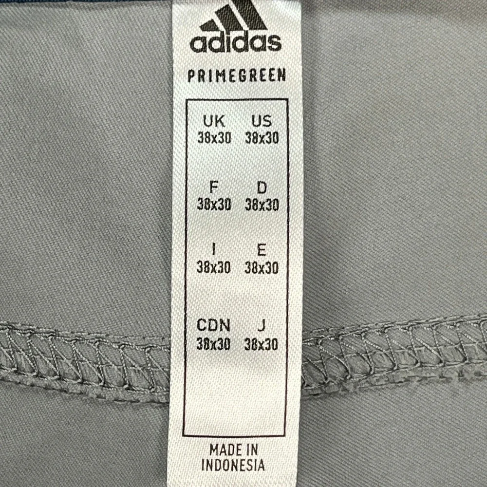 Adidas Go-To 5 Pocket Pant Men 38x30 Gray Tapered Fit Performance Flat Front NEW